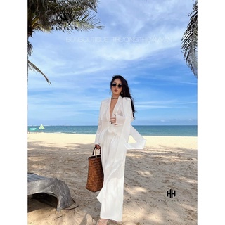 SET ÁO SƠ MI TƠ VẠT DÀI QUẦN XUÔNG HOT HIT