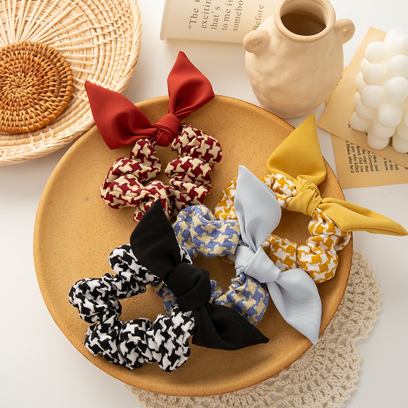 Dây Cột Tóc Đính Nơ Xinh Xắn Kiểu Pháp Cho Nữ