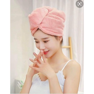 KHĂN BÔNG Ủ TÓC QUẤN ĐẦU MAU KHÔ