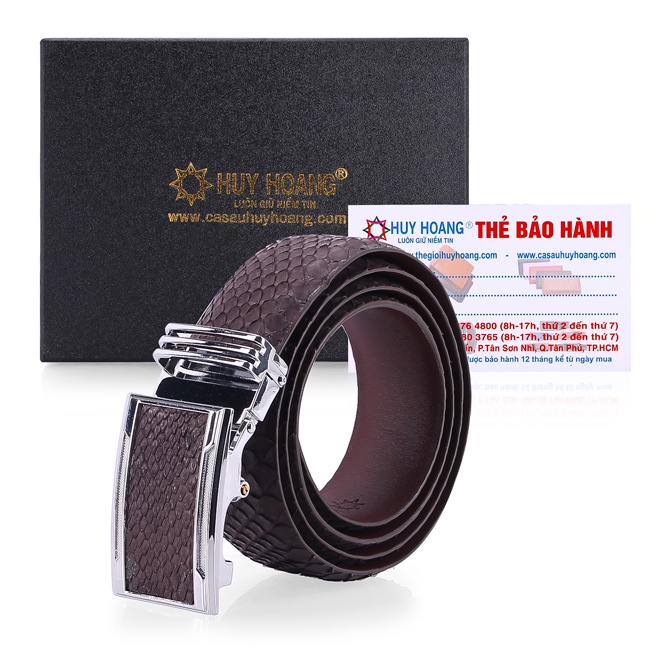 Thắt lưng nam da trăn Huy Hoàng 3,5P màu da nguyên thủy, đen, trắng, nâu HP4301-02-05-46