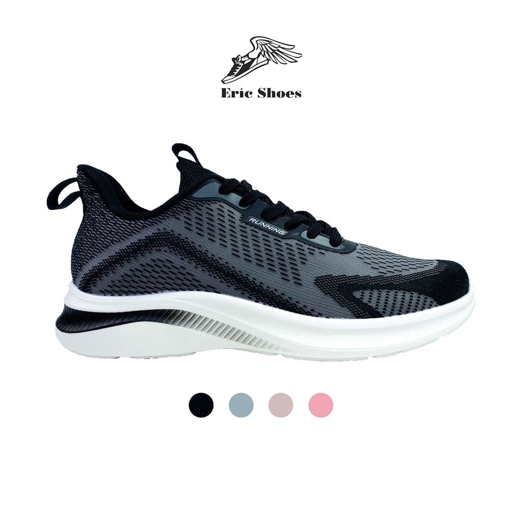 Giày chạy bộ nam nữ Keep Running, đế đệm cao su êm ái, vải mesh lưới thoáng khí - Chuyên chạy bộ, luyện tập thể thao