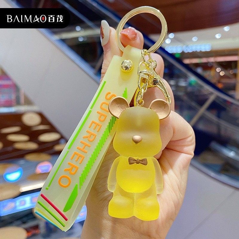 Móc khóa gấu BEARRICK Hàn quốc hoạt hình dễ thương đủ màu sắc hot trend tiktok phụ kiện túi xách Ahung | BigBuy360 - bigbuy360.vn