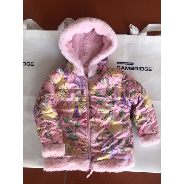 Áo khoác bé gái DN 2-5 tuổi  Áo mặc 2 mặt lớp gió lớp lông xuất dư 1221