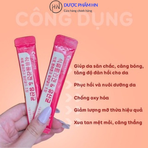 Bột Collagen Uống Lựu Đỏ Bio Cell Hàn Quốc, giảm mỡ, thừa cân, làm đẹp da, hộp 30 gói, duocphamhn92
