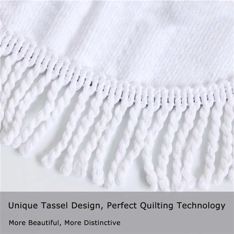 Khăn Tắm Tròn Chất Liệu Microfiber Họa Tiết Mandala Phong Cách Ấn Độ Boho