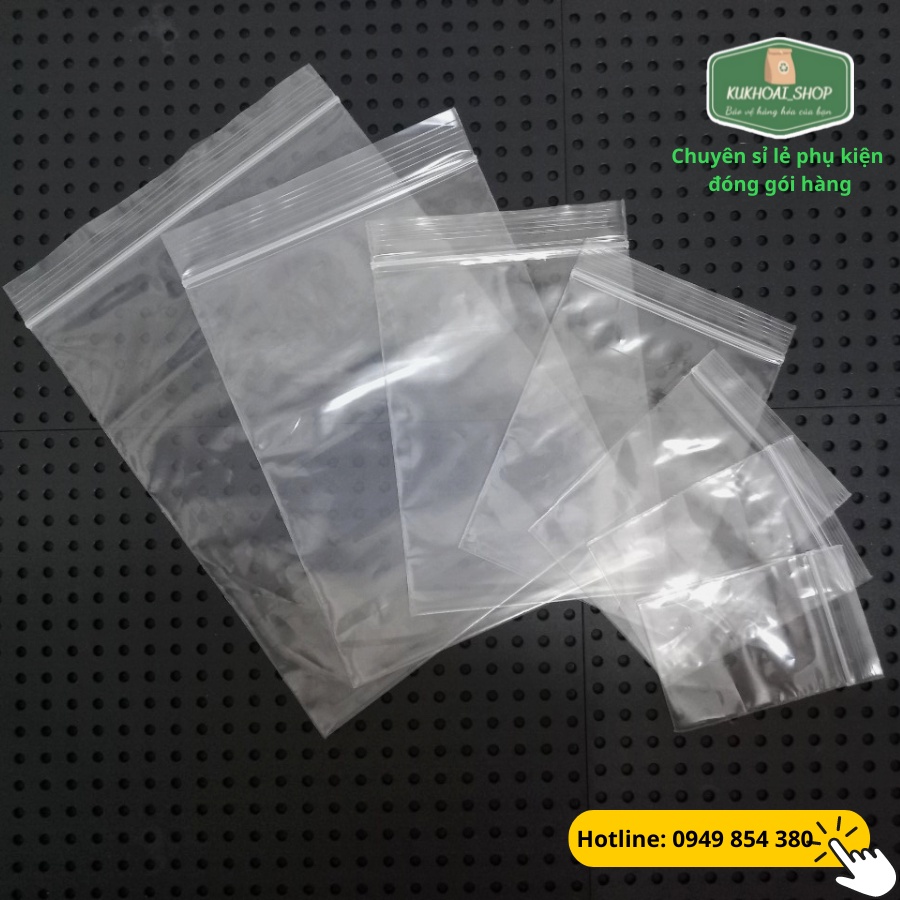 COMBO 100 Túi Zip Viền Trắng Siêu Dai Dày Siêu Bền Số 3 KT 7x10 cm