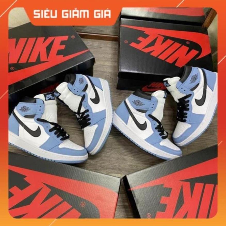 Giày Jordan 1 High University Blue [QUÀ TẶNG] Giày Thể Thao Air Jordan Xanh Móc Đen, Giày JD1 Cổ Cao Cao Nam Nữ Hot 2021 | BigBuy360 - bigbuy360.vn