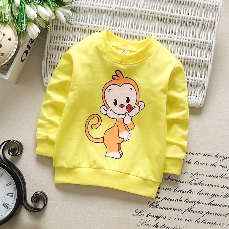 Áo hoodie in hình khỉ hoạt hình cho bé