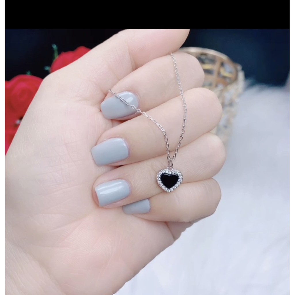 Dây chuyền nữ, dây chuyền tim đá đen