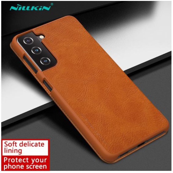 Bao da Sam Sung Galaxy S21 Plus/ S21 Ultra chính hãng Nillkin QIN có ngăn đựng thẻ ATM tiện lợi