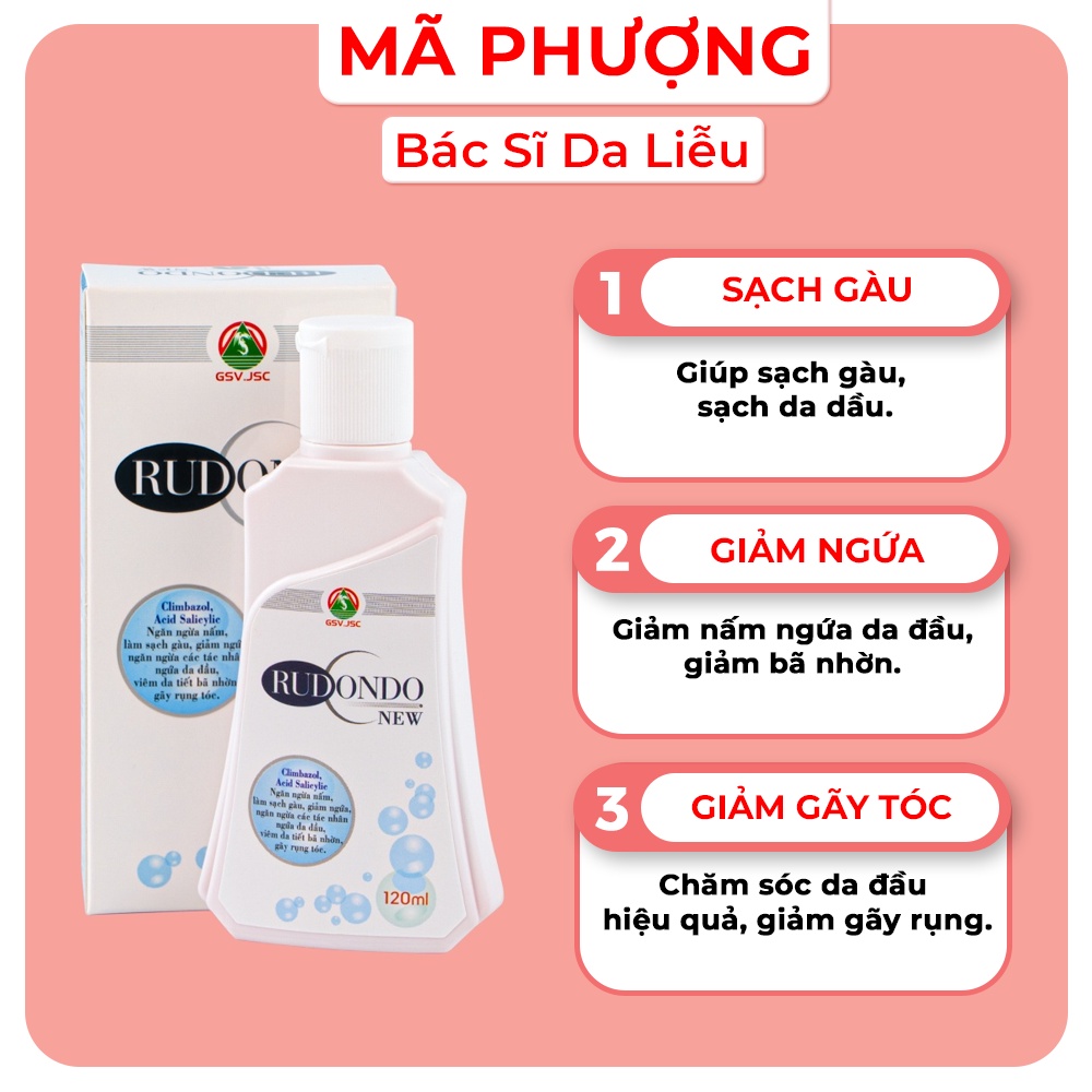 DẦU TẮM GỘI RUDONDO giảm gàu, ngăn ngừa nấm