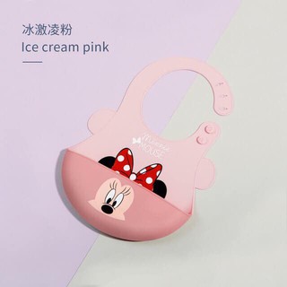 Yếm máng ăn dặm silicone hình thú mickey