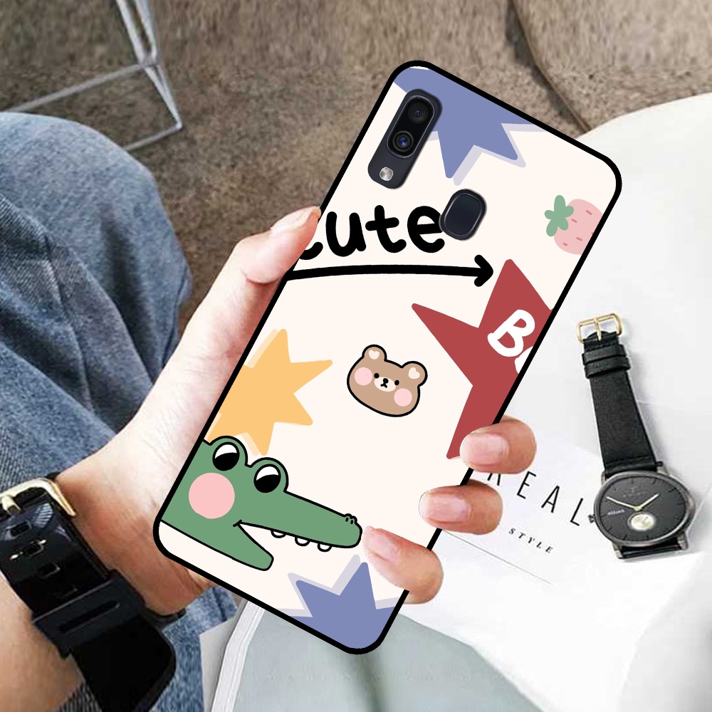 Ốp lưng Samsung A20 - A30 - M20 in hình cá mập, khủng long dễ thương, cute (T01 - T06)