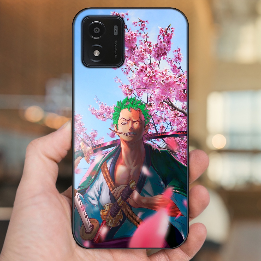 Ốp lưng Vivo Y01 viền đen in hình Zoro One Piece