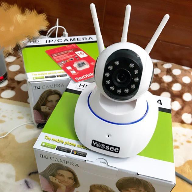 Combo Camera IP YooSee 3.0Mpx Full HD 2020 Tiếng Việt Và Thẻ Nhớ 32Gb Yoosee