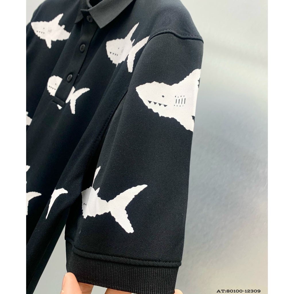 Áo thun polo nam cổ bẻ In hình cá - phong cách thể thao, 2 màu - AC012
