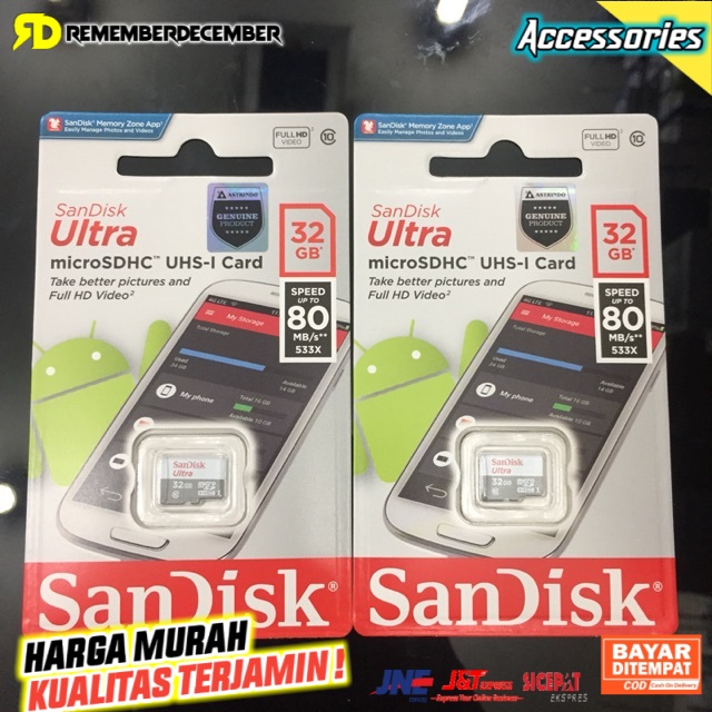 Thẻ Nhớ Sandisk 32gb Ultra Class10 Micro Sdhc Class 10 32gb