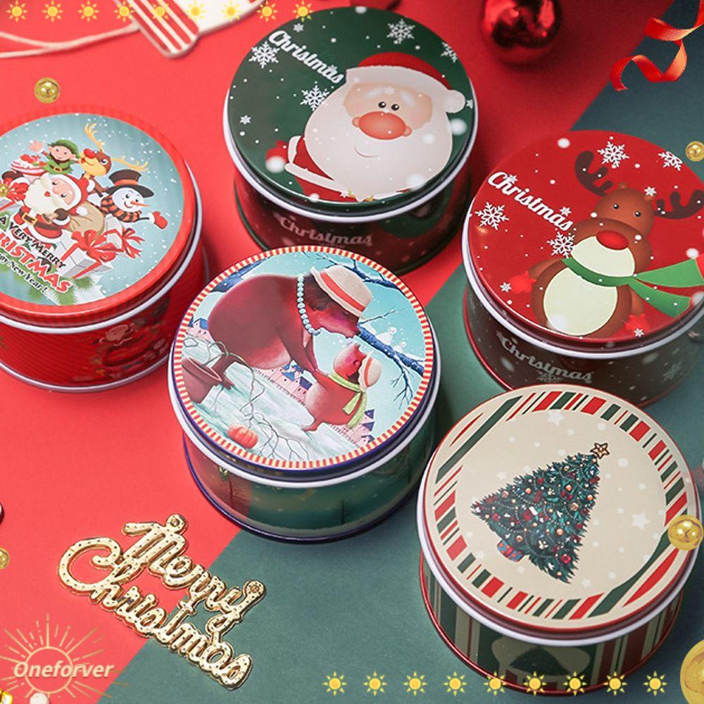 Hộp Thiếc Đựng Tiền Xu Có Nắp Đậy Dùng Làm Quà Tặng Giáng Sinh