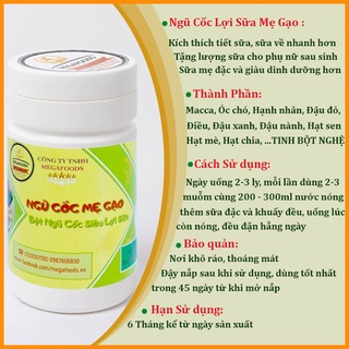 Ngũ Cốc Lợi Sữa Cho Mẹ Sau Sinh Và Bà Bầu Thêm Tinh Bột Nghệ  Siêu Dưỡng Chất Cho Mẹ Và Bé BabyRice 049