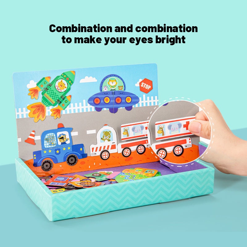 ZHAN QI TOYS Bộ đồ chơi xếp hình 3d dạy học sớm cho trẻ nhỏ tiện dụng