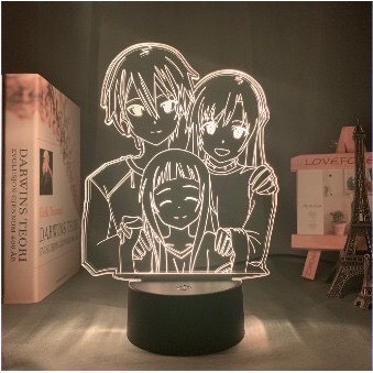 Anime Led Light Sword Art Online cho Trang trí phòng ngủ Đèn ngủ SAO Kirigaya Kazuto Đèn bàn Yuuki Asuna Quà tặng