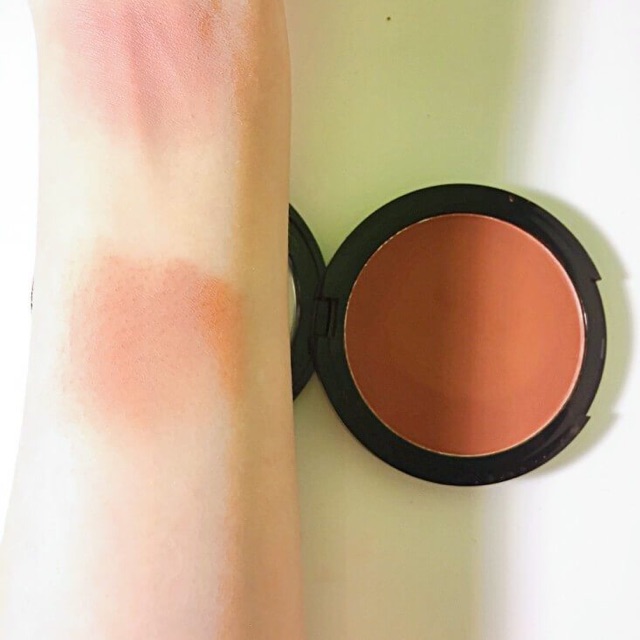 Phấn má hồng siêu đẹp Elf e.l.f Primer Infused Blush màu Always Spicy dupe MAC Burnt Pepper