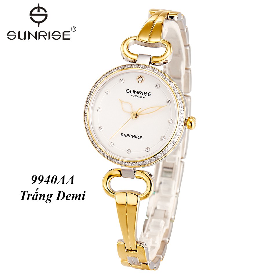 Đồng hồ nữ đẹp ♥️FREESHIP♥️ Model Sunrise 9940AA kính Sapphire chống xước chống nước tốt - Fullbox chính hãng