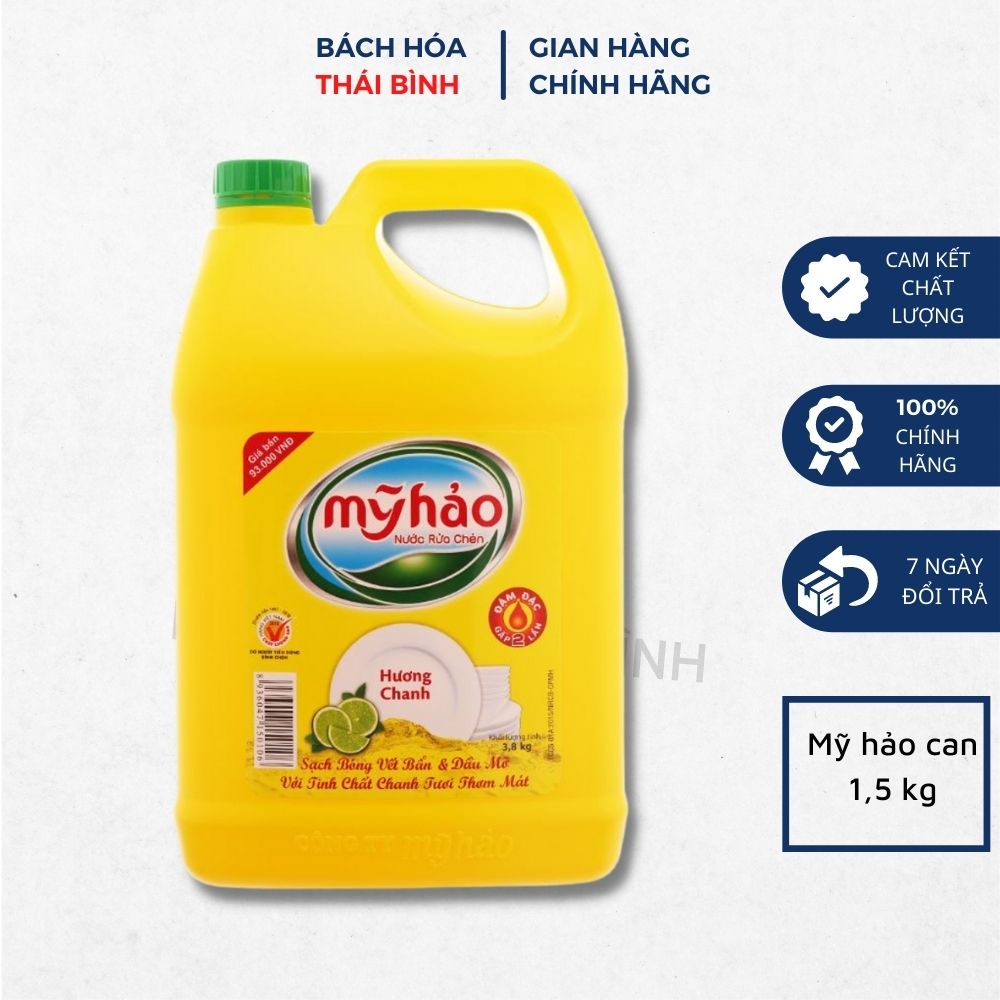 Nước Rửa Chén Mỹ Hảo Hương Chanh can 1,5kg
