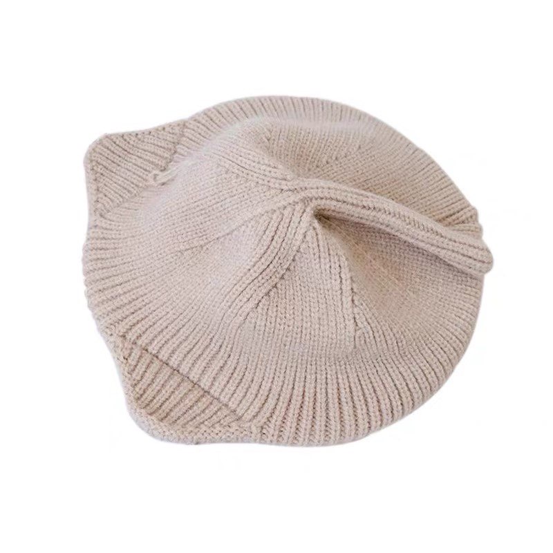 Mũ nón nồi len tai đuôi mèo ngộ nghĩnh cho bé từ 1-4 tuổi chất len dày dặn, 2 lớp không bị ngứa đầu