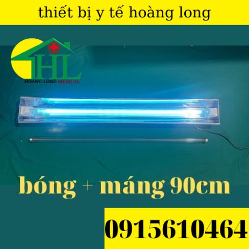 Máng Đèn Cực Tím Đèn Tia UV 90cm Diệt Khuẩn Không Khí-(Máng inox)