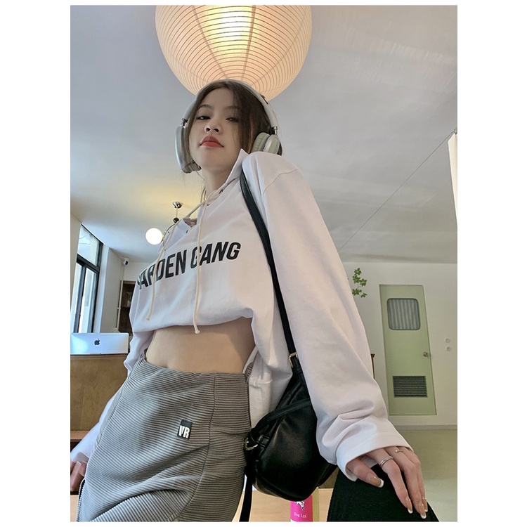 QKOOLE  Áo polo Tay Dài Màu Trắng Thời Trang Hàn Quốc Cho Nữ