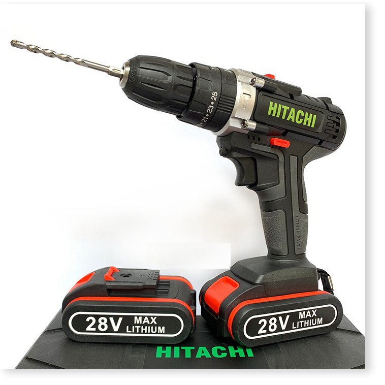 MÁY KHOAN PIN HITACHI 28V 3 chức năng  khoan tường - Máy Bắt Vít, Khoan Sắt 28V