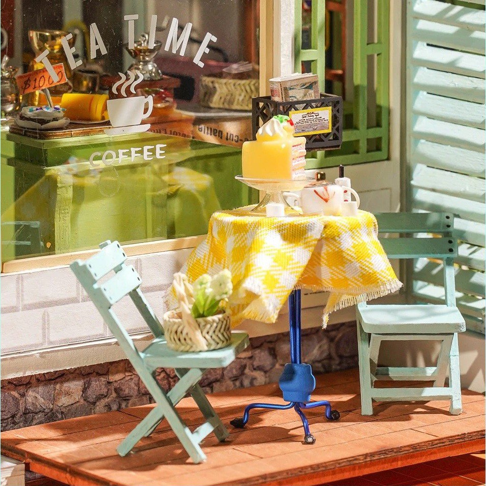 Mô Hình 3D Gỗ Nhà Tí Hon Robotime Flowery Sweets & Teas DG146