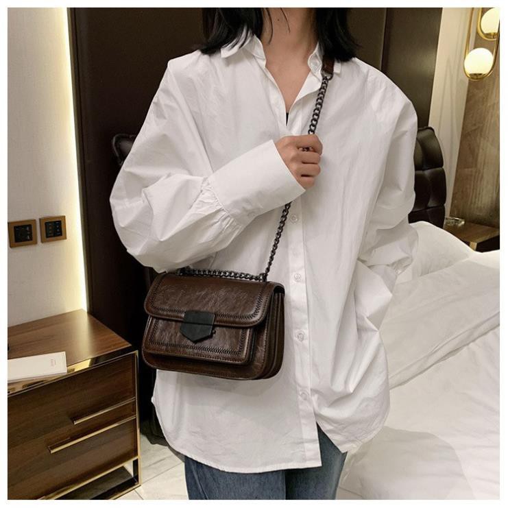 Túi đeo chéo nữ, giỏ đeo chéo thời trang phong cách hàn quốc chất liệu Da PU cao cấp size 21 | BigBuy360 - bigbuy360.vn