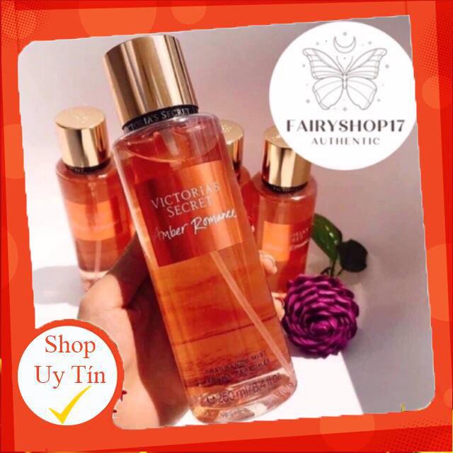 [𝐀𝐮𝐭𝐡𝐞𝐧𝐭𝐢𝐜] Xịt Thơm Body Mist Victoria’s Secret - 𝐀𝐦𝐛𝐞𝐫 𝐑𝐨𝐦𝐚𝐧𝐜𝐞 🍭Hot🍭 | Thế Giới Skin Care