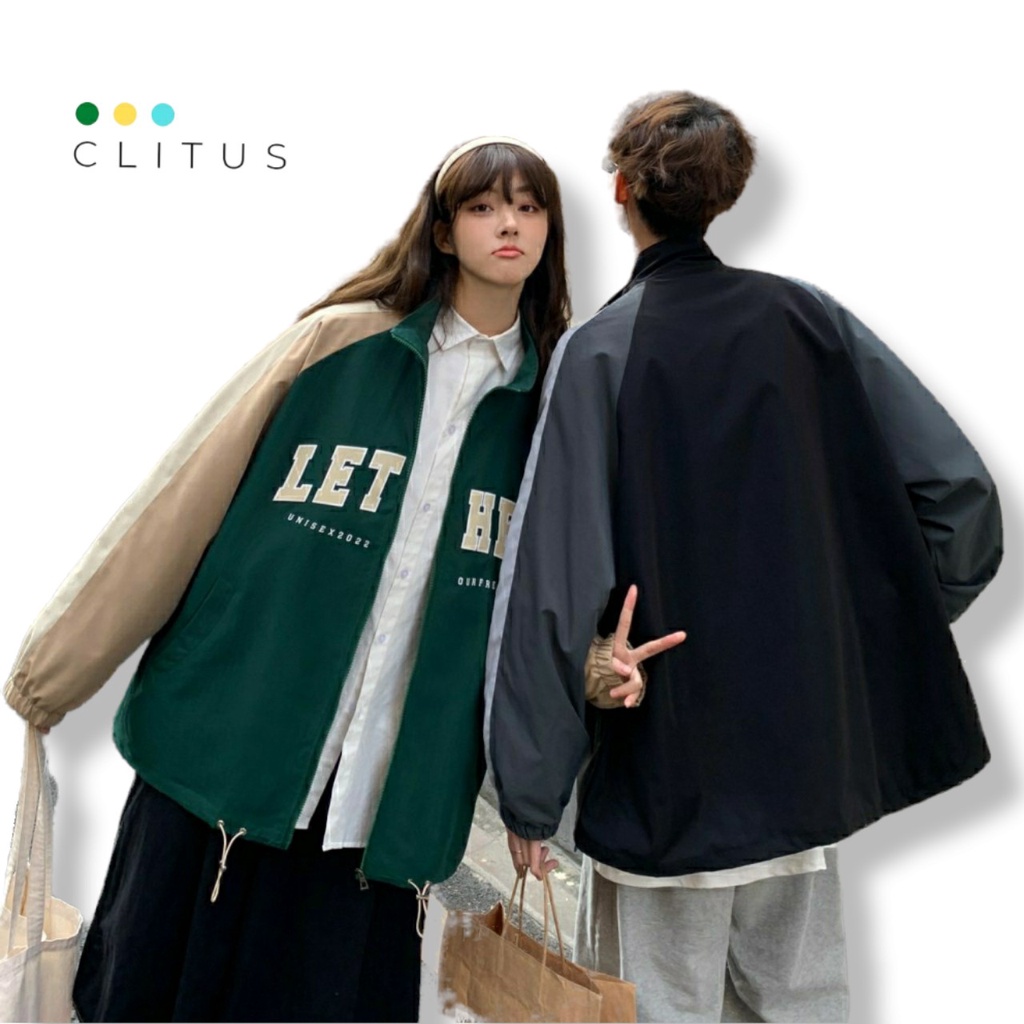 Áo Khoác Dù Bomber Unisex Form Rộng Cá Tính - CLITUS