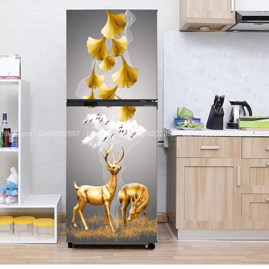 Decal dán tủ lạnh, máy gặt , keo chắc chắc, hình ảnh in nét, không phai màu.