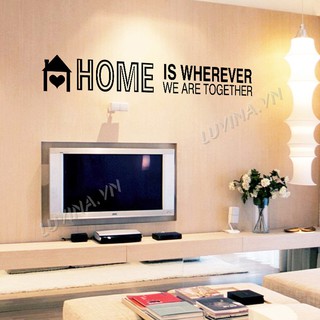 Decal dán tường trang trí quán cafe, văn phòng,phòng khách - Chữ Home Decór