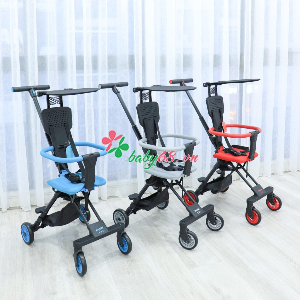 Xe đẩy đảo chiều Vovo, Playkids, Kinlee gấp gọn có đệm, mái che mẫu mới 2020