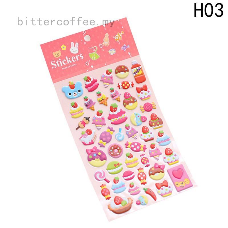 Miếng Dán Hình Động Vật Hoạt Hình 3D Dễ Thương Bằng Xốp Mềm Dùng Làm Quà Tặng Cho Bé
