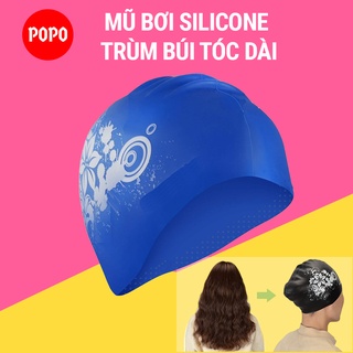 Mũ bơi người lớn cho nữ, trùm được tóc dài ôm trọn búi tóc chống vào nước SPORTY CA35