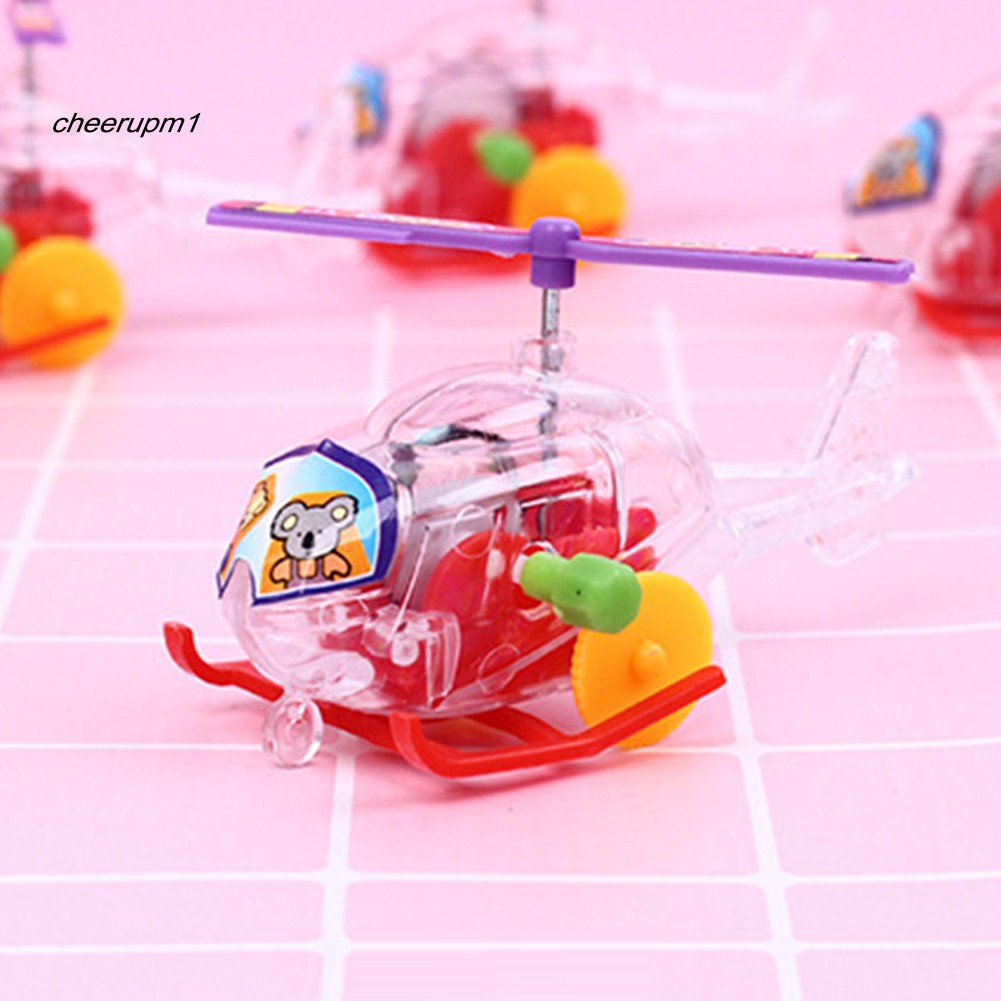 Mô hình máy bay đồ chơi lên dây cót Mini trong suốt