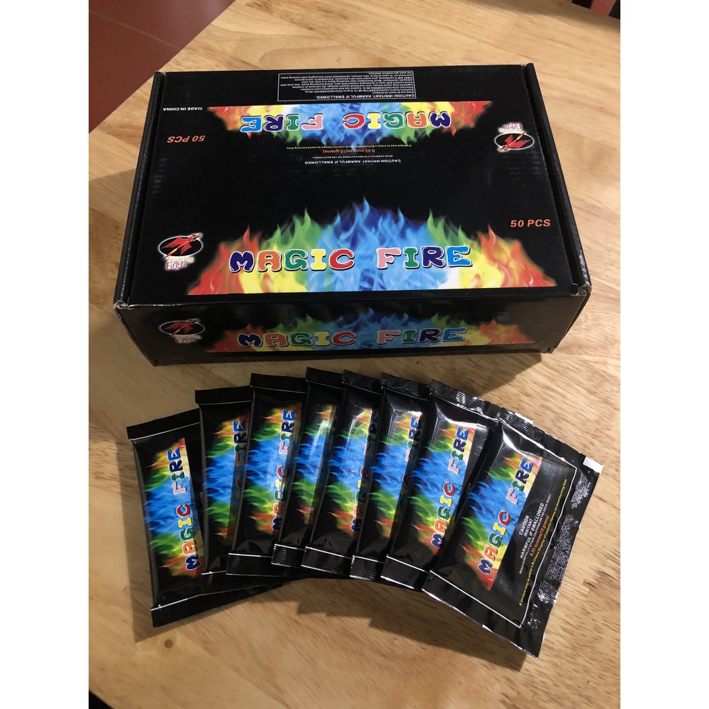 Set 5 gói bột tạo màu lửa trại- Gói bột tạo màu Magic fire-BB9313 - Familytravel