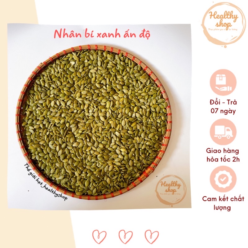 Nhân hạt bí xanh ấn độ sống 500g