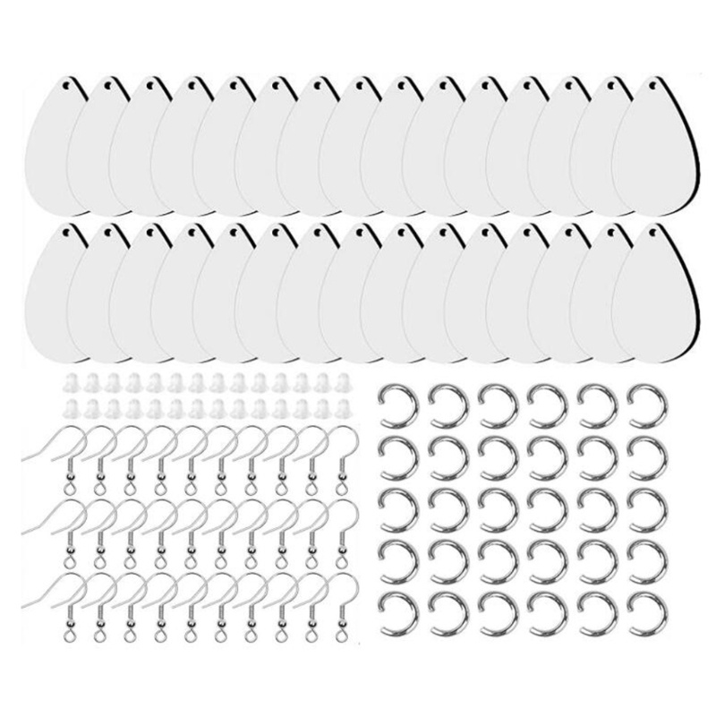 Flgo Khuyên Tai Chuyển Nhiệt Trống In Họa Tiết Làm Trang Sức Thủ Công DIY