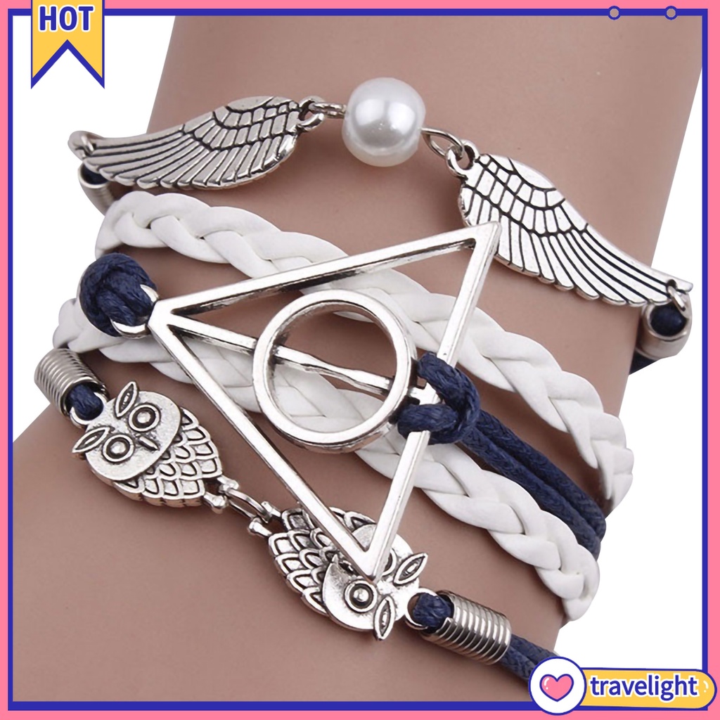 [Travelight] Vòng đeo tay da giả nhiều lớp phong cách Harry Potter sành điệu