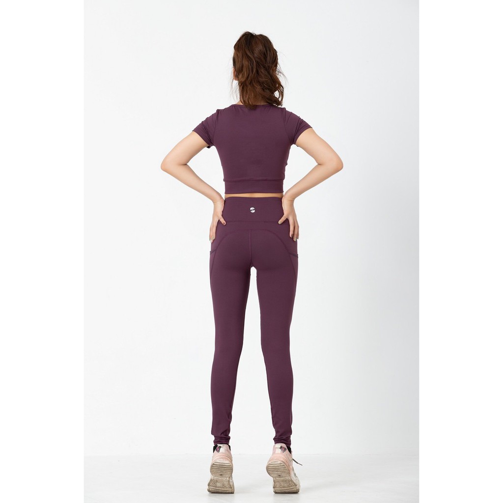 { ẢNH THẬT }SET ĐỒ TẬP NỮ BỘ TẬP CROPTOP CỘC TAY QUẦN DÀI TẬP YOGA GYM NỮ, ĐỒNG PHỤC LỚP YOGA