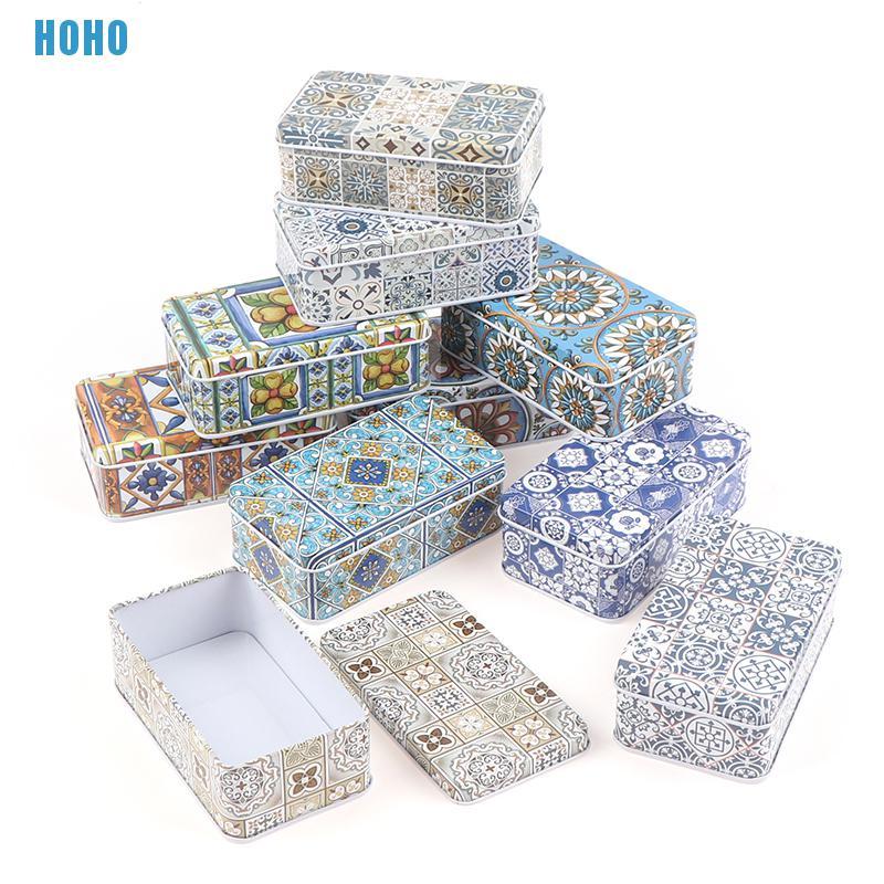 Hộp thiếc đựng đồ hình chữ nhật 11.5x6.5x4cm