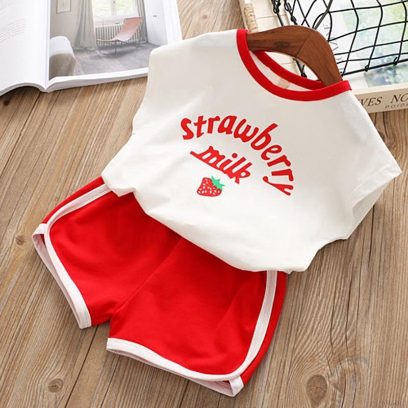 Set Áo Thun Tay Ngắn &amp; Quần Short Cho Bé Từ 1-6 Tuổi