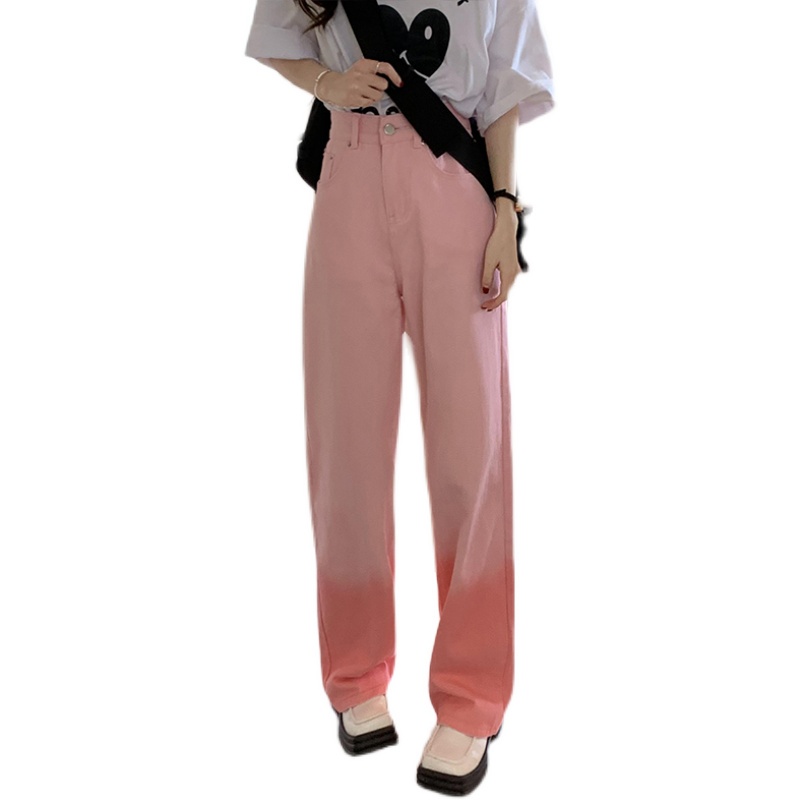 Quần Jeans Nữ Lưng Cao Màu Gradient Thời Trang Hàn Quốc Mới